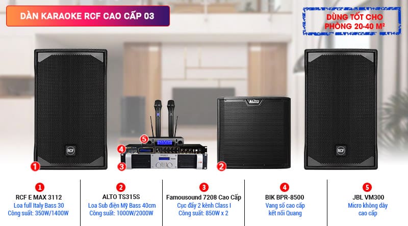 Dàn karaoke RCF cao cấp