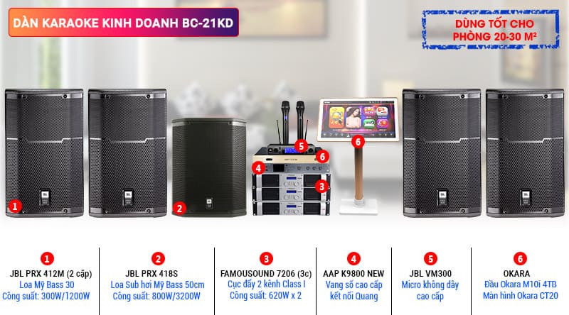 Dàn karaoke kinh doanh hay nhất 2020