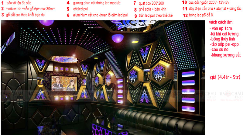 Thiết kế phòng karaoke giá rẻ