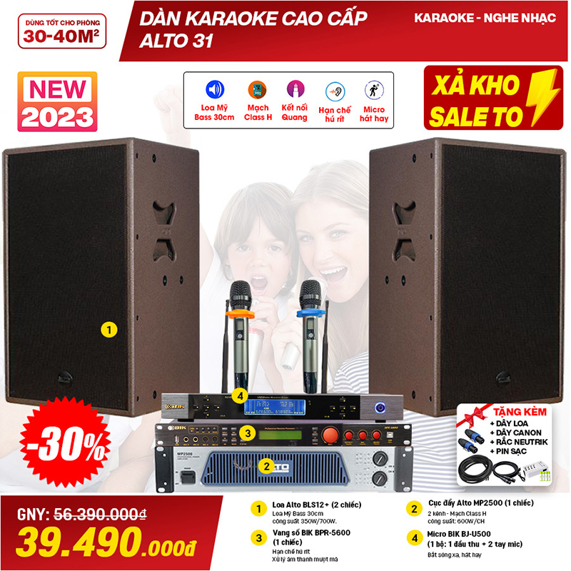 D&agrave;n karaoke cao cấp Alto 31