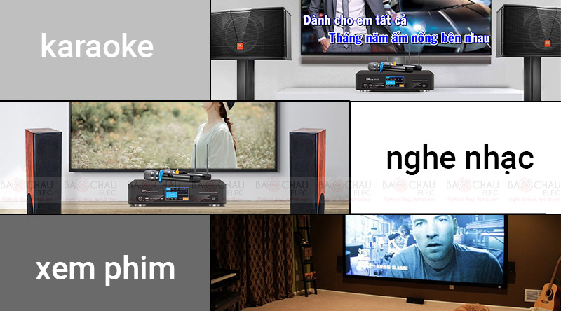 Digital Karaoke Power Amplifier BKSound c&oacute; thể d&ugrave;ng để karaoke, nghe nhạc cũng như xem phim