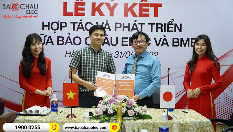 Lễ k&yacute; kết hợp t&aacute;c & ph&aacute;t triển giữa BMB Việt Nam v&agrave; Bảo Ch&acirc;u Elec năm 2022