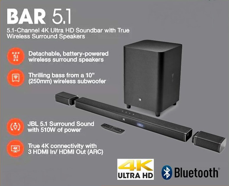 Bộ loa Soundbar JBL Bar 5.1