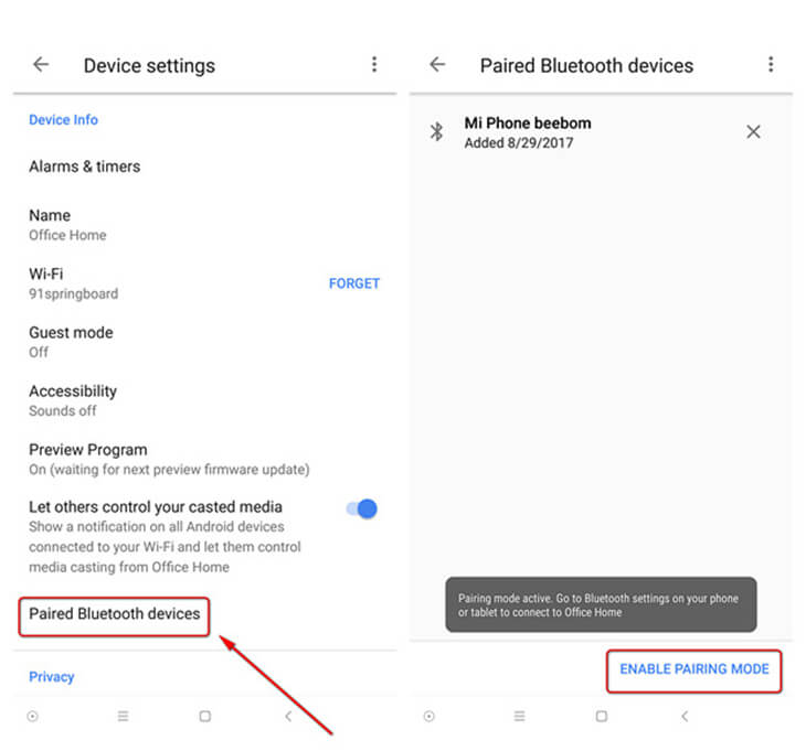 hướng dẫn cách kết nối và đồng bộ loa Google Home với loa Bluetooth