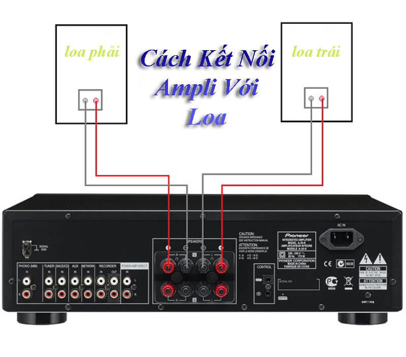 C&aacute;ch kết nối loa v&agrave; amply