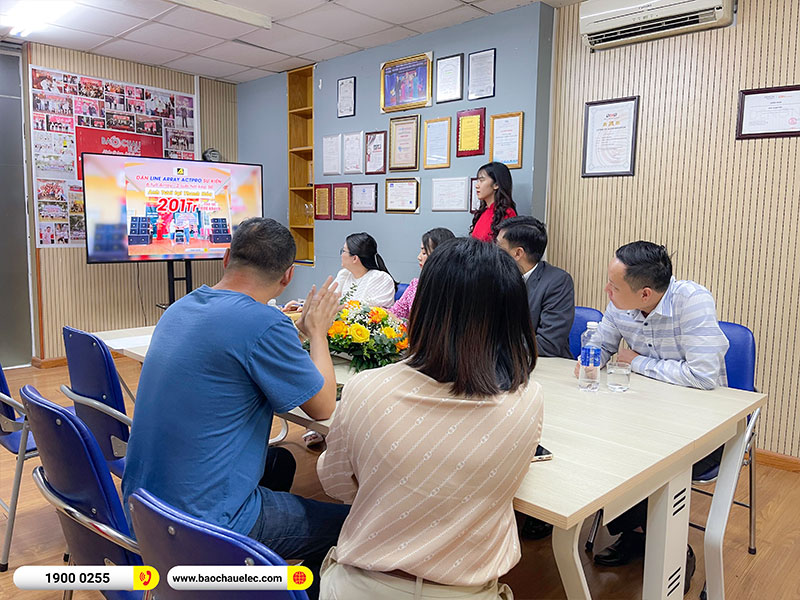 L&atilde;nh đạo Actpro Mr. Marco Zhow, Mrs. Aven Shen sang thăm v&agrave; l&agrave;m việc tại Bảo Ch&acirc;u Elec