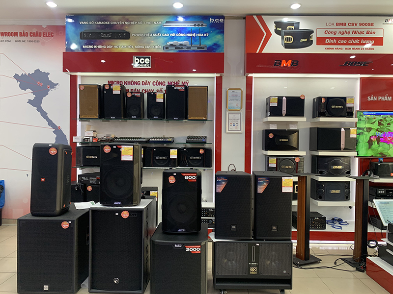 Cửa h&agrave;ng Bảo Ch&acirc;u Elec b&aacute;n thiết bị &acirc;m thanh gi&aacute; rẻ tại Kh&aacute;nh H&ograve;a
