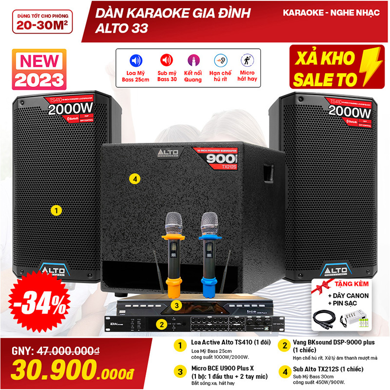 Dàn karaoke gia đình Alto 33