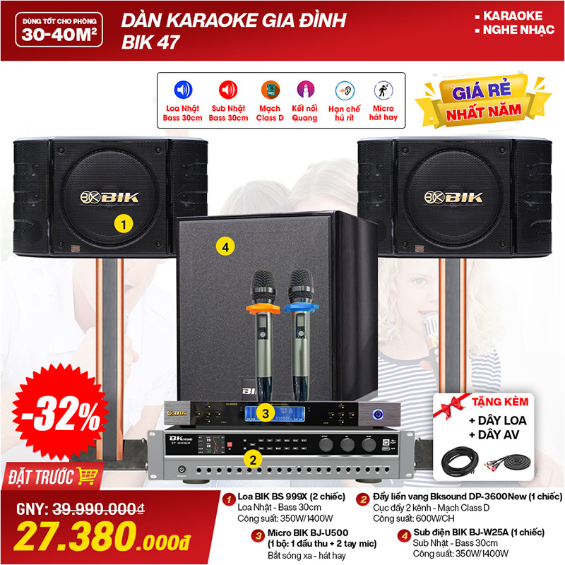 Dàn karaoke gia đình BIK 47