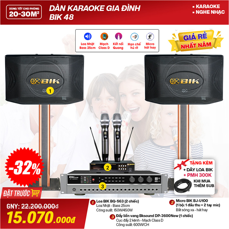 Dàn karaoke gia đình BIK 48
