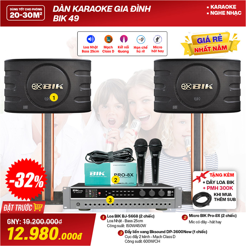Dàn karaoke gia đình BIK 49