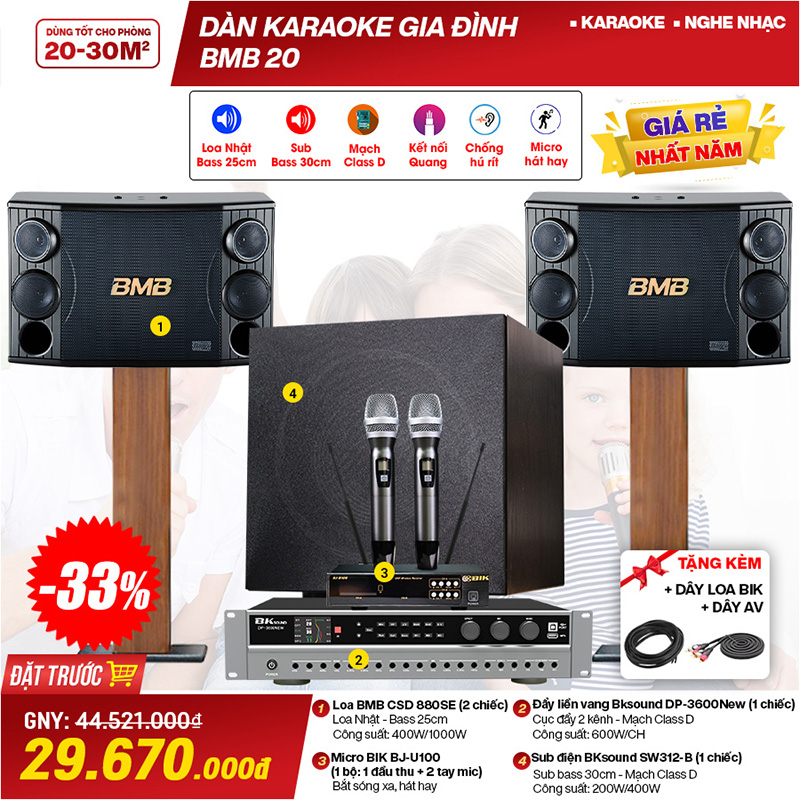 Dàn karaoke gia đình BMB 20