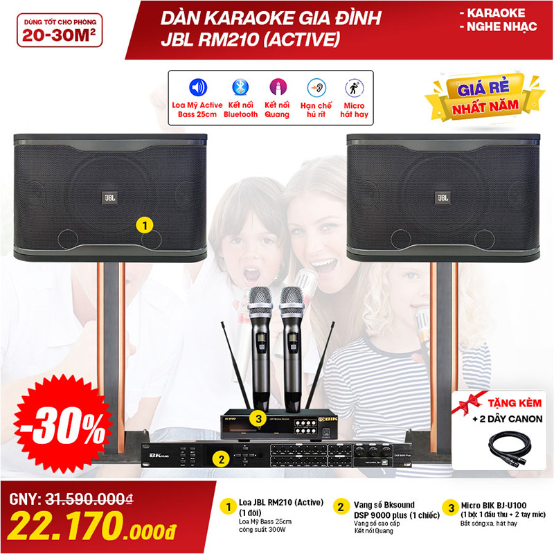 D&agrave;n karaoke Active JBL RM210