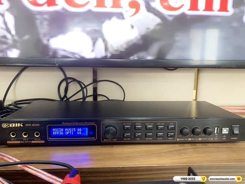 Lắp đặt dàn karaoke trị giá khoảng triệu cho anh Thắng tại Hà Nội (BIK BSP 412II, BIK S968, VM640A, VM420A, BJ-W66 Plus, BPR-8500, U600)