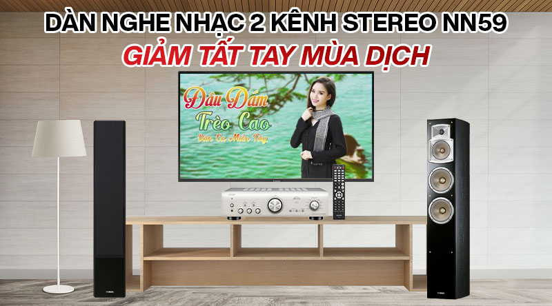 d&agrave;n nghe nhạc 2 k&ecirc;nh stereo nn 59 giảm gi&aacute; tất tay
