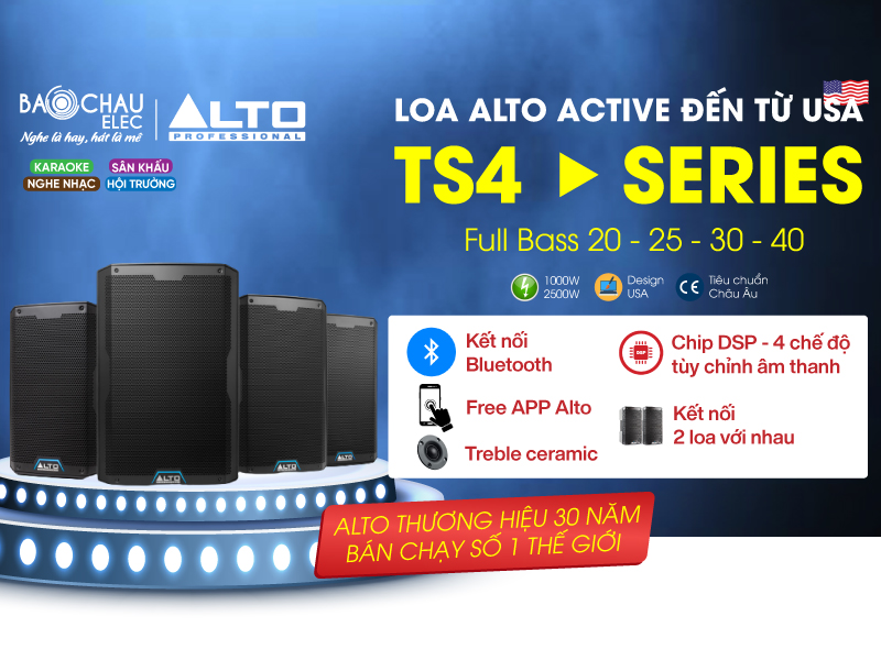 Đột ph&aacute; mới từ d&ograve;ng loa Alto Active TS4, Nhiều t&iacute;nh năng hiện đại hơn d&ograve;ng TS3 series