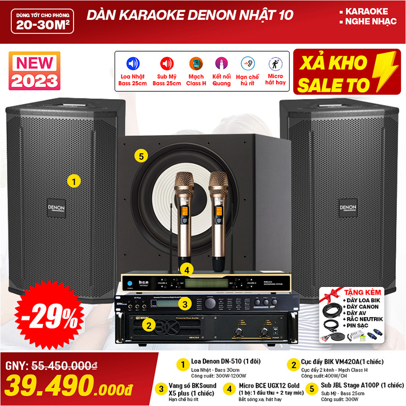 D&agrave;n karaoke cao cấp Denon Nhật 10