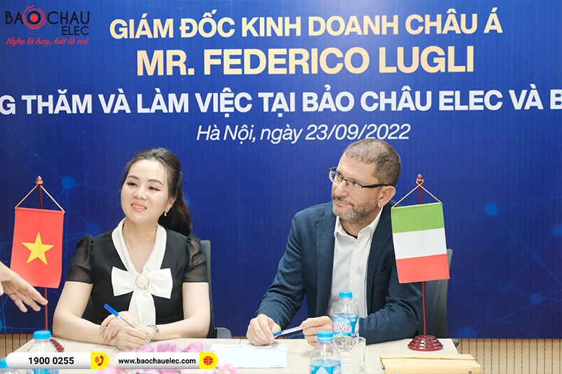 Giám đốc khu vực Châu Á Mr.Federico Lugli sang thăm và làm việc tại Bảo Châu Elec