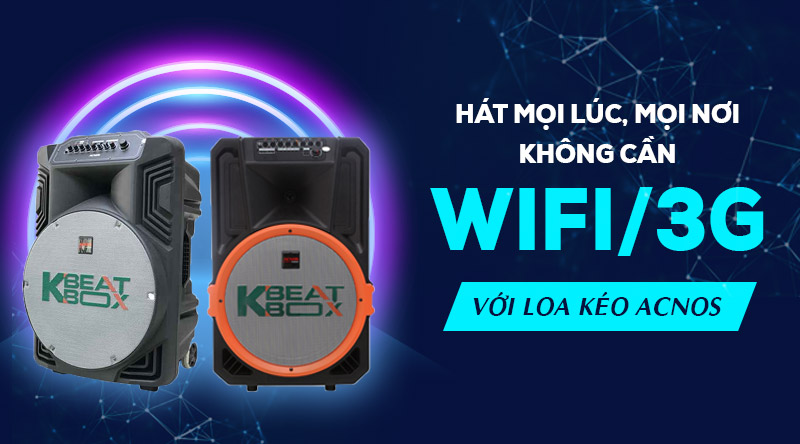 H&aacute;t mọi l&uacute;c, mọi nơi kh&ocirc;ng cần Wifi/3G với Loa k&eacute;o Acnos
