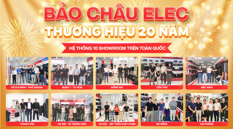 Hệ thống showroom Bảo Ch&acirc;u Elec 