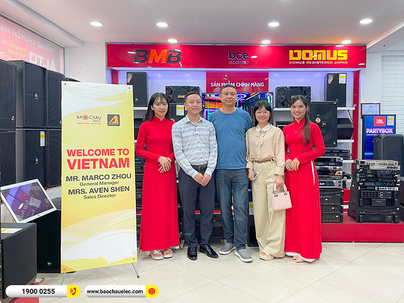 L&atilde;nh đạo Actpro Mr. Marco Zhow, Mrs. Aven Shen sang thăm v&agrave; l&agrave;m việc tại Bảo Ch&acirc;u Elec