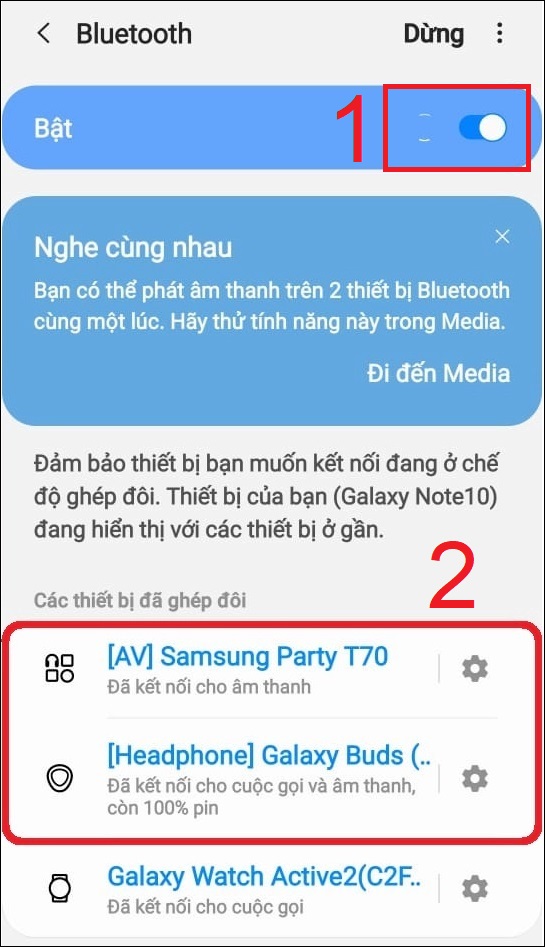 Cách kết nối 2 loa Bluetooth với smartphone