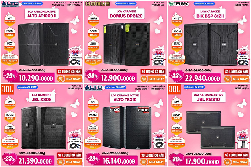 Loa karaoke giảm gi&aacute; kịch s&agrave;n, chỉ từ 10&nbsp;triệu đồng