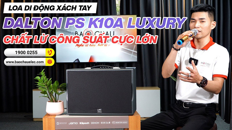 Trải nghiệm Loa karaoke x&aacute;ch tay Dalton PS-K10A Luxury - C&ocirc;ng suất 300W, 2 Micro UHF, Pin 4h
