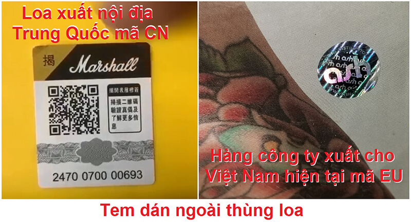 So s&aacute;nh về thiết kế Loa Marshall