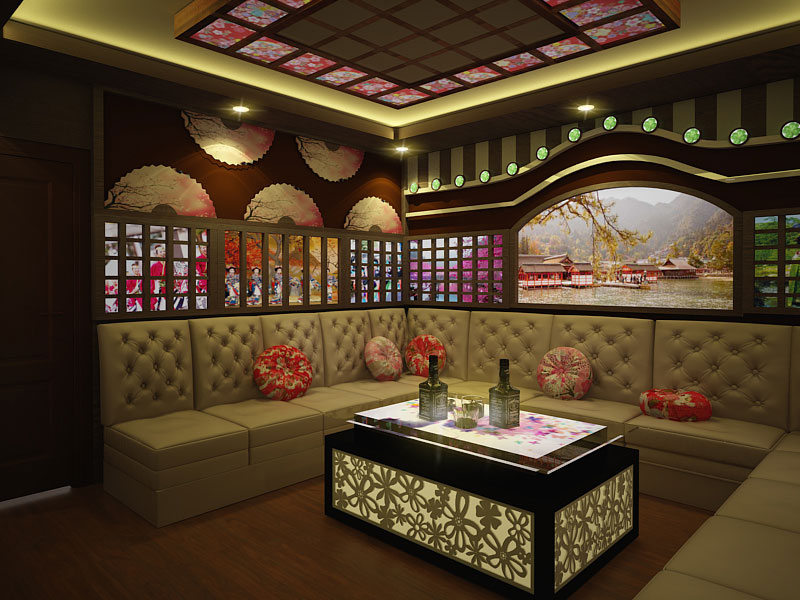 Ph&ograve;ng karaoke phong c&aacute;ch Nhật Bản h2