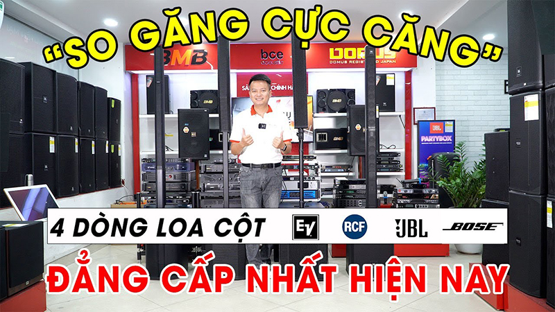 So găng 4 d&ograve;ng loa cột di động đẳng cấp hiện nay: RCF, Bose, JBL, Electro Voice. N&ecirc;n Chọn D&ograve;ng N&agrave;o?