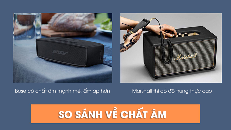 So s&aacute;nh loa Marshall v&agrave; Bose