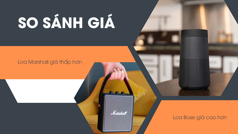 So s&aacute;nh loa Marshall v&agrave; Bose