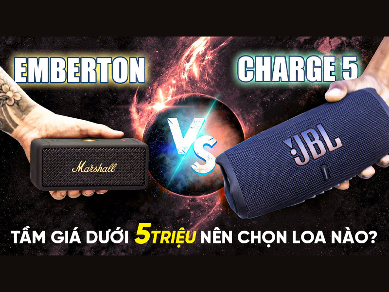 So sánh Marshall Emberton 2 vs JBL Charge 5: Tầm giá dưới 5 triệu nên chọn loa nào?