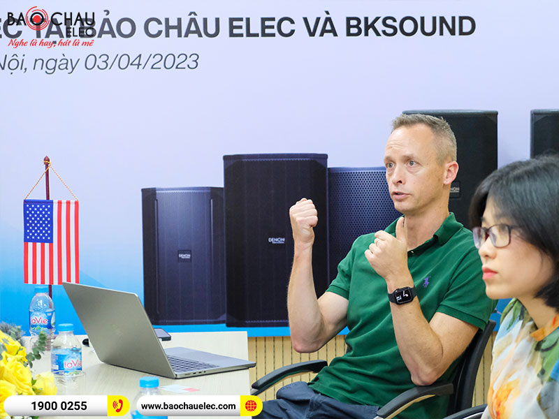 Đ&oacute;n tiếp Gi&aacute;m đốc Alto & Denon Professional khu vực Ch&acirc;u &Aacute; Th&aacute;i B&igrave;nh Dương Mr. Mark Spies sang thăm v&agrave; l&agrave;m việc tại Bảo Ch&acirc;u Elecv&agrave; BKSound. 