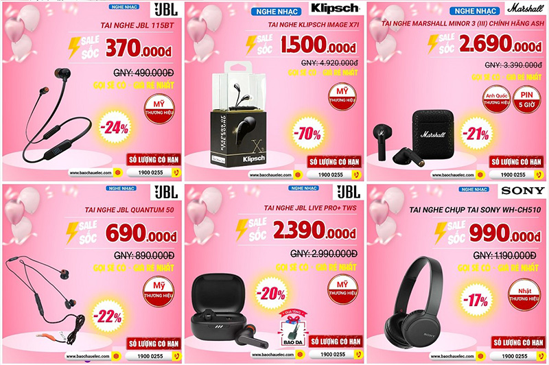 Tai nghe ngập tr&agrave;n deal khủng