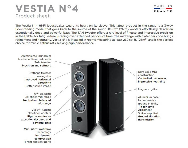 Focal ra mắt 5 mẫu Loa VESTIA Series mới, trang bị công nghệ củ loa tweeter TAM chữ M 