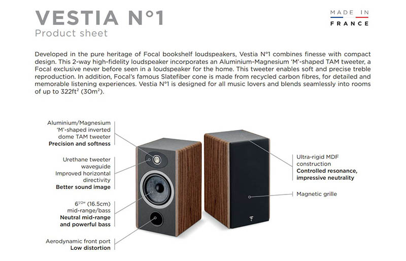 Focal ra mắt 5 mẫu Loa VESTIA Series mới, trang bị công nghệ củ loa tweeter TAM chữ M 