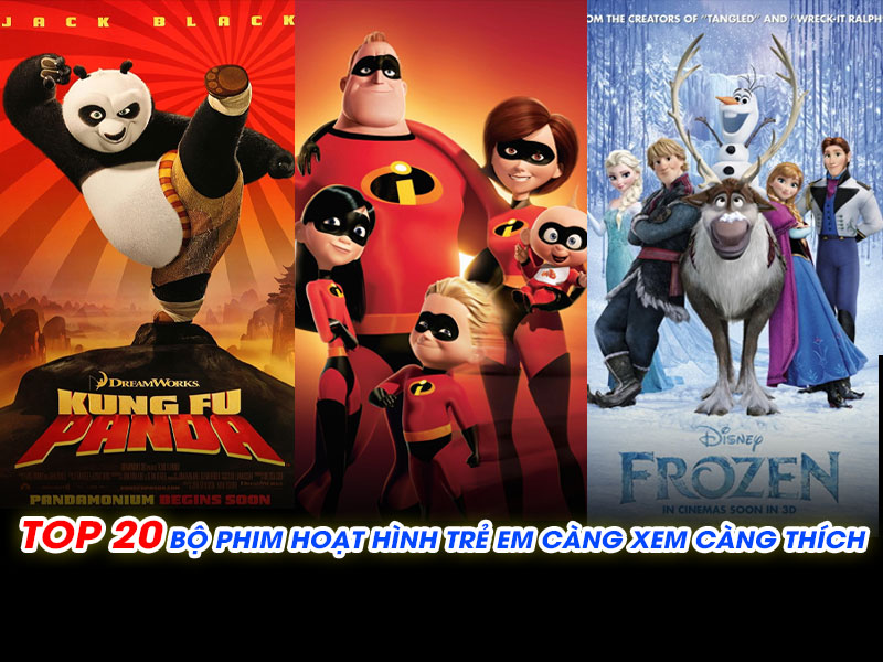 TOP 20 Bộ Phim Hoạt Hình Trẻ Em Càng Xem Càng Thích