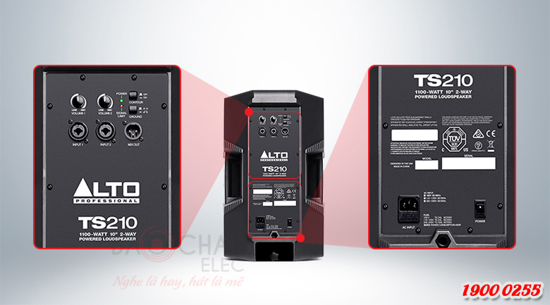 Loa Alto TS210 hệ thống cổng kết nối đa dạng