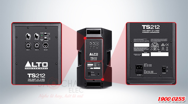 Loa Alto TS212 hệ thống cổng kết nối đa dạng
