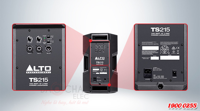 Loa Alto TS215 hệ thống cổng kết nối thuận tiện