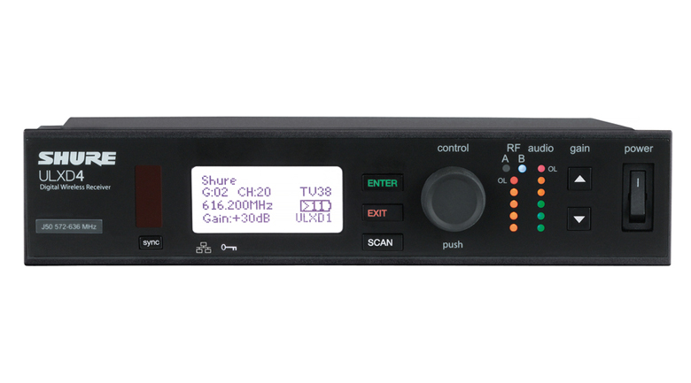 Bộ thu t&iacute;n hiệu Shure ULXD4A nhỏ gọn