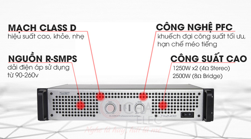 Cục đẩy SAE CT2400 c&ocirc;ng suất mạnh mẽ