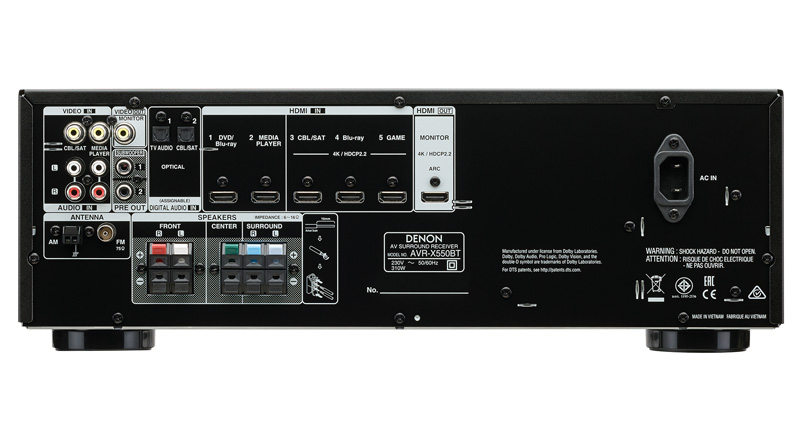 Amply Denon AVR-X550BT