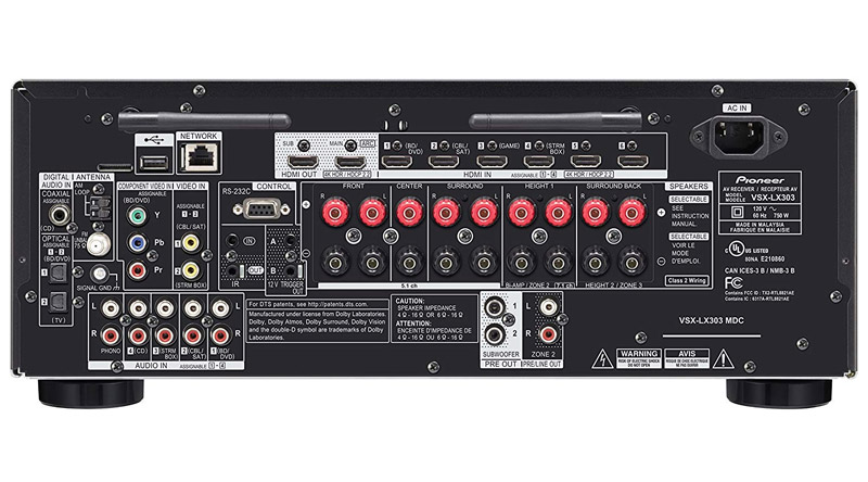 Mặt sau Amply xem phim Pioneer