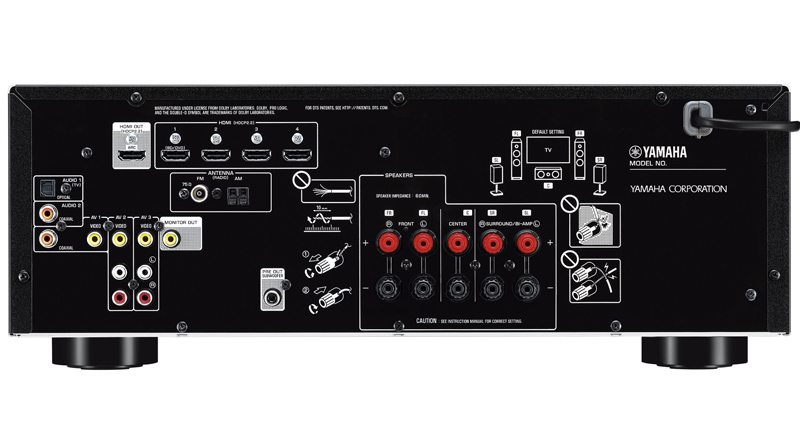 Cổng sau Amply Yamaha RX-V385 (Black) 