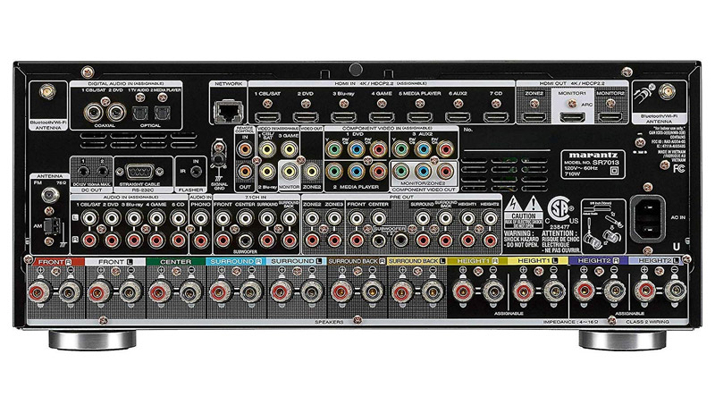 Amply AV Receiver Marantz SR7013 hệ thống cổng kết nối đa dạng, linh hoạt