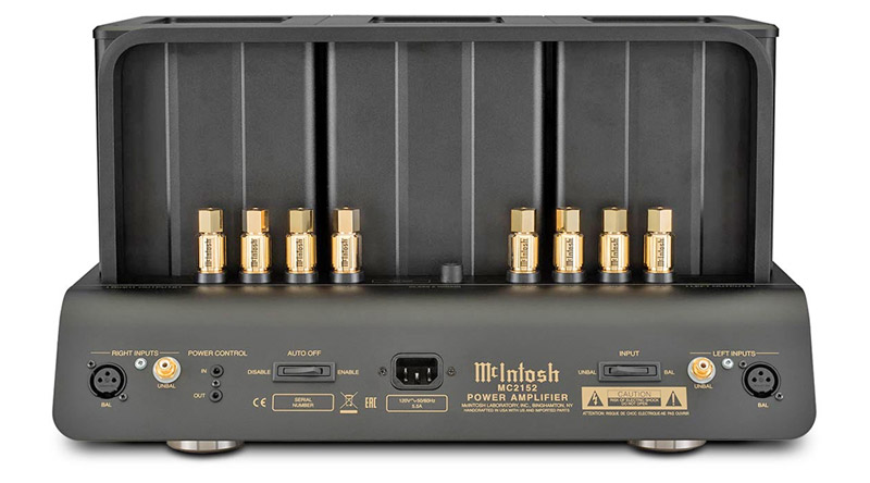 Mặt sau Power amply đ&egrave;n McIntosh MC2152