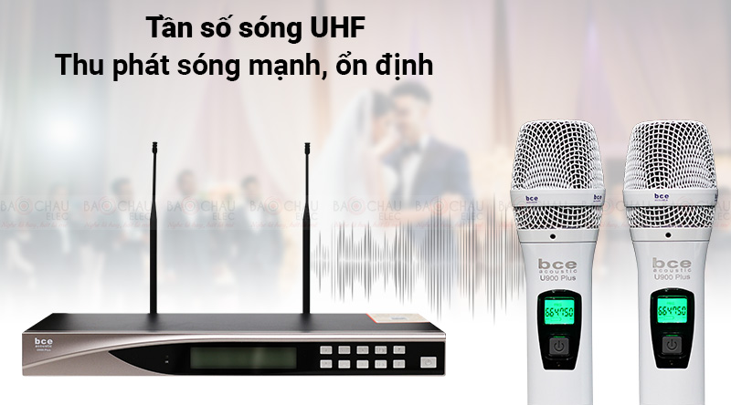 Micro kh&ocirc;ng d&acirc;y BCE U900 Plus thu ph&aacute;t s&oacute;ng mạnh, ổn định